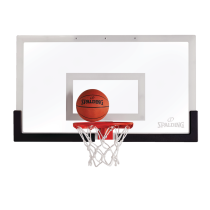 Spalding 180° Arena Slam Jam Pro Over-The-Door Mini Basketball Hoop & Net w/ Ball